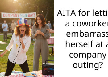AITA for letting a coworker embarra*s herself at a company outing?