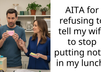 AITA for refusing to tell my wife to stop putting notes in my lunch?