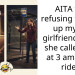 AITA for refusing to pick up my ex girlfriend after she called me at 3 am for a ride?