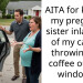 AITA for kicking my pregnant sister inlaw out of my car for throwing my coffee out the window??
