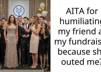 AITA for humiliating my friend at my fundraiser because she outed me?