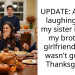 UPDATE: AITA for laughing after my sister implied my brother’s girlfriend’s dish wasn’t good at Thanksgiving?