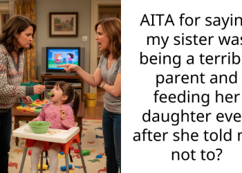 AITA for saying my sister was being a terrible parent and feeding her daughter even after she told me not to?