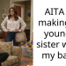 AITA for making my younger sister watch my baby?