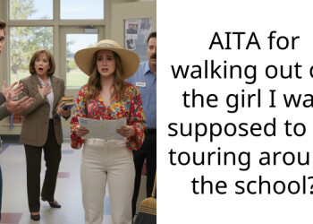 AITA for walking out on the girl I was supposed to be touring around the school?