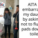 AITA for embarra*sing my daughter by asking her not to flush her pads down the toilet?