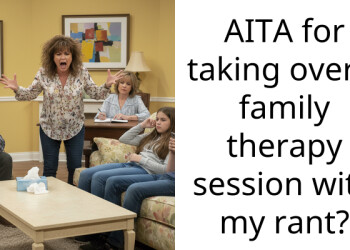 AITA for taking over a family therapy session with my rant?