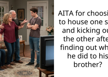 AITA for choosing to house one son and kicking out the other after finding out what he did to his brother?