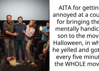 AITA for getting annoyed at a couple for bringing their mentally handicap son to the movie Halloween, in which he yelled and got up every five minute, the WHOLE movie?