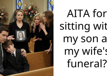 Man Chooses To Divorce His Wife Because She Wasn’t In Support Of Their Son Being Gay, Sits With Him During Her Funeral Despite Family’s Disapproval