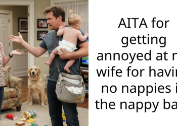New Dad Learns About Responsibility After Failing To Replenish His Baby’s Diaper Bag Before Leaving The House