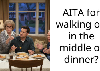 AITA for walking off in the middle of dinner?