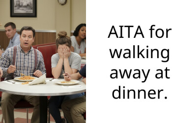 AITA for walking away at dinner.
