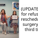 (UPDATE) AITA for refusing to reschedule my surgery for a third time?