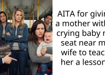 Redditor Switches Seats With A Mother And Her Crying Baby To “Teach His Wife A Lesson” After Complaining About It