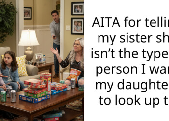 AITA for telling my sister she isn’t the type of person I want my daughters to look up to