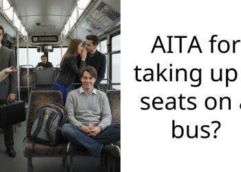 AITA for taking up 2 seats on a bus?