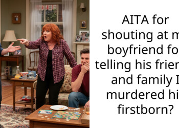 AITA for shouting at my boyfriend for telling his friends and family I m***ered his firstborn?