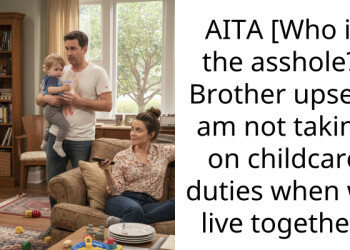 AITA [Who is the a*shole?] Brother upset I am not taking on childcare duties when we live together.
