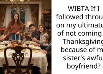 WIBTA If I followed through on my ultimatum of not coming to Thanksgiving because of my sister’s awful boyfriend?