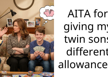 AITA for giving my twin sons different allowances?
