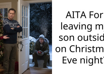 AITA For leaving my son outside on Christmas Eve night?