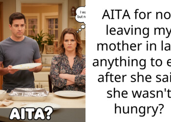 Woman’s Mother-In-Law Storms Out Of The House After Woman Ate All The Food, Leaving Nothing For Her
