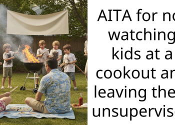 AITA for not watching kids at a cookout and leaving them unsupervised
