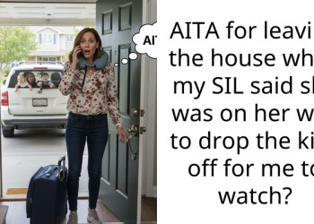 AITA for leaving the house when my SIL said she was on her way to drop the kids off for me to watch?