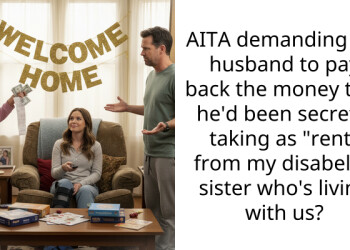 AITA demanding my husband to pay back the money that he’d been secretly taking as “rent” from my disabeled sister who’s living with us?