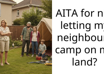 AITA for not letting my neighbours camp on my land?
