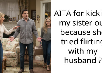 AITA for kicking my sister out because she tried flirting with my husband ?