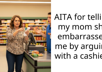 AITA for telling my mom she embarra*sed me by arguing with a cashier?