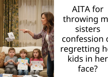 AITA for throwing my sisters confession of regretting her kids in her face?