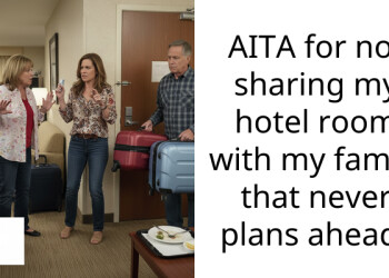 AITA for not sharing my hotel room with my family that never plans ahead?