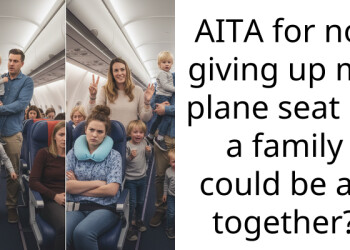 AITA for not giving up my plane seat so a family could be all together?