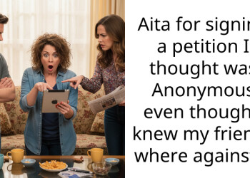Aita for signing a pet*tion I thought was Anonymous even though I knew my friends where against it