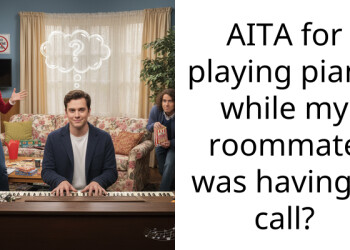 AITA for playing piano while my roommate was having a call?