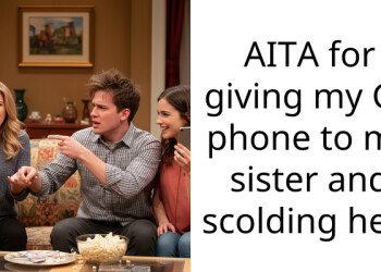 AITA for giving my GF phone to my sister and scolding her?