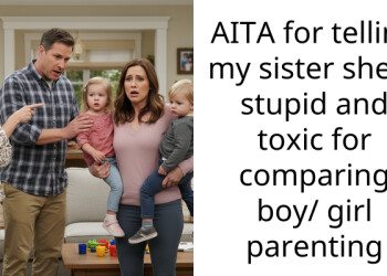 AITA for telling my sister she is stupid and toxic for comparing boy/ girl parenting