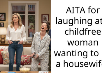 AITA for laughing at a childfree woman wanting to be a housewife?