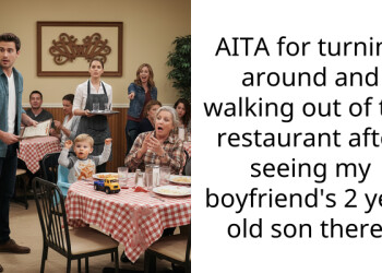 AITA for turning around and walking out of the restaurant after seeing my boyfriend’s 2 year old son there?