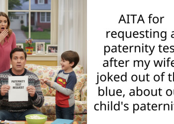 AITA for requesting a paternity test after my wife, joked out of the blue, about our child’s paternity?
