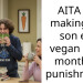 AITA for making my son eat vegan for a month as punishment?
