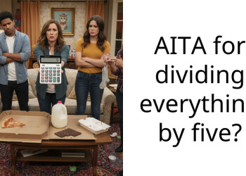AITA for dividing everything by five?