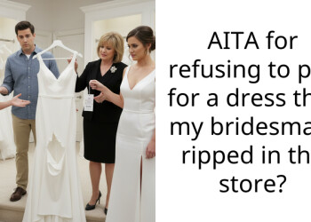 Bride-To-Be Refuses To Pay For A Dress Her Bridesmaid Tore While Dress Shopping