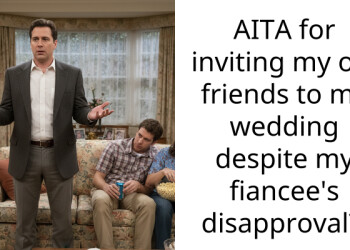 AITA for inviting my old friends to my wedding despite my fiancee’s disapproval?.