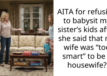 AITA for refusing to babysit my sister’s kids after she said that my wife was “too smart” to be a housewife?