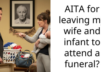 AITA for leaving my wife and infant to attend a funeral?