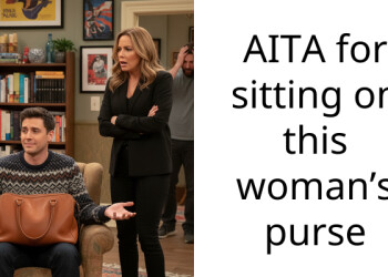 AITA for sitting on this woman’s purse